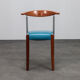 Ensemble de 4 chaises de salle à manger en cuir postmodernes, Italie, années 1990.