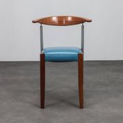 Set of 4 postmodern leather dining chairs, Italy, 1990s