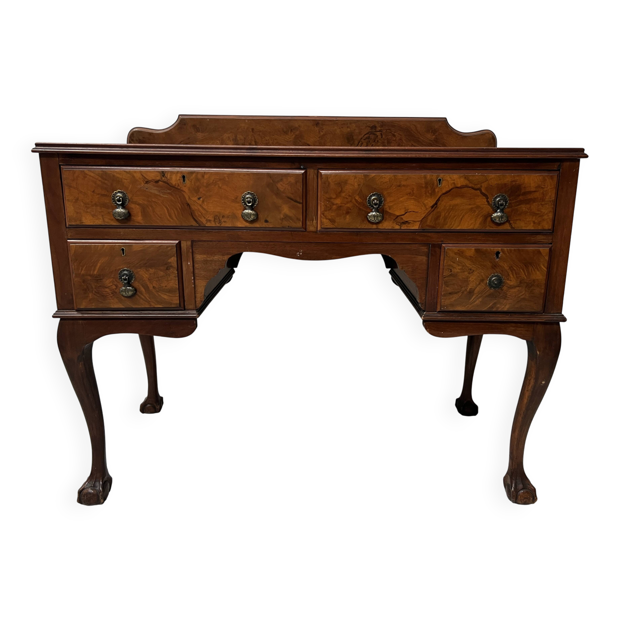 Bureau plat Regency en acajou et placage XIX siècle