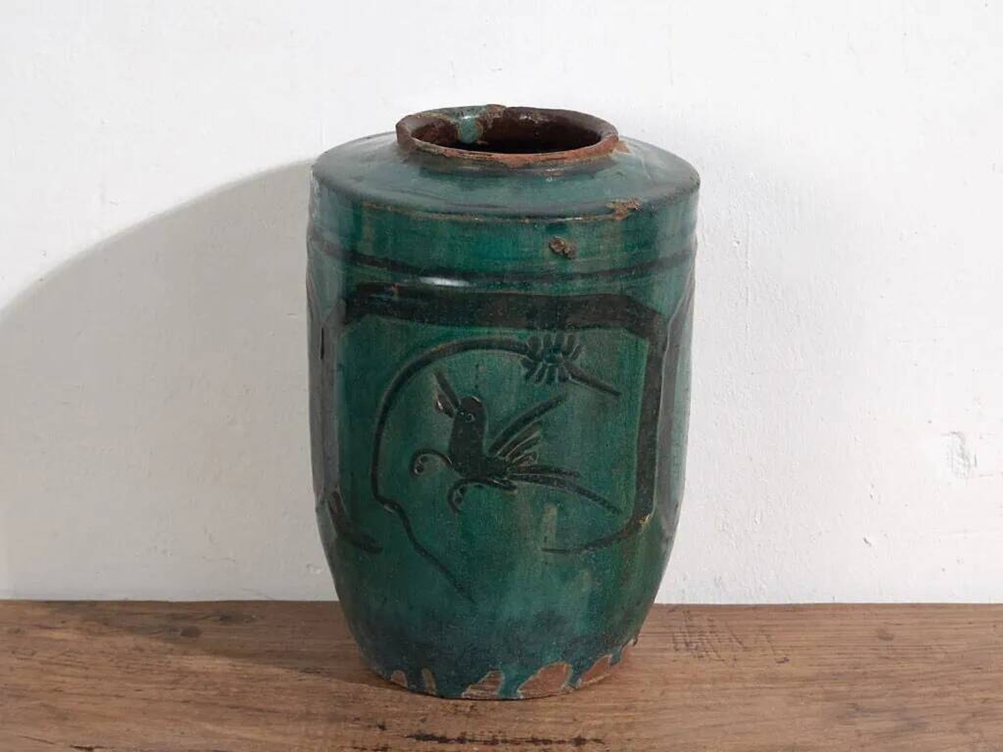Vase émaillé ancien (vers 1820) #36
