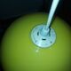 Vintage suspension 70'S in yellow opaline