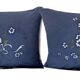2 coussins brodés à la main