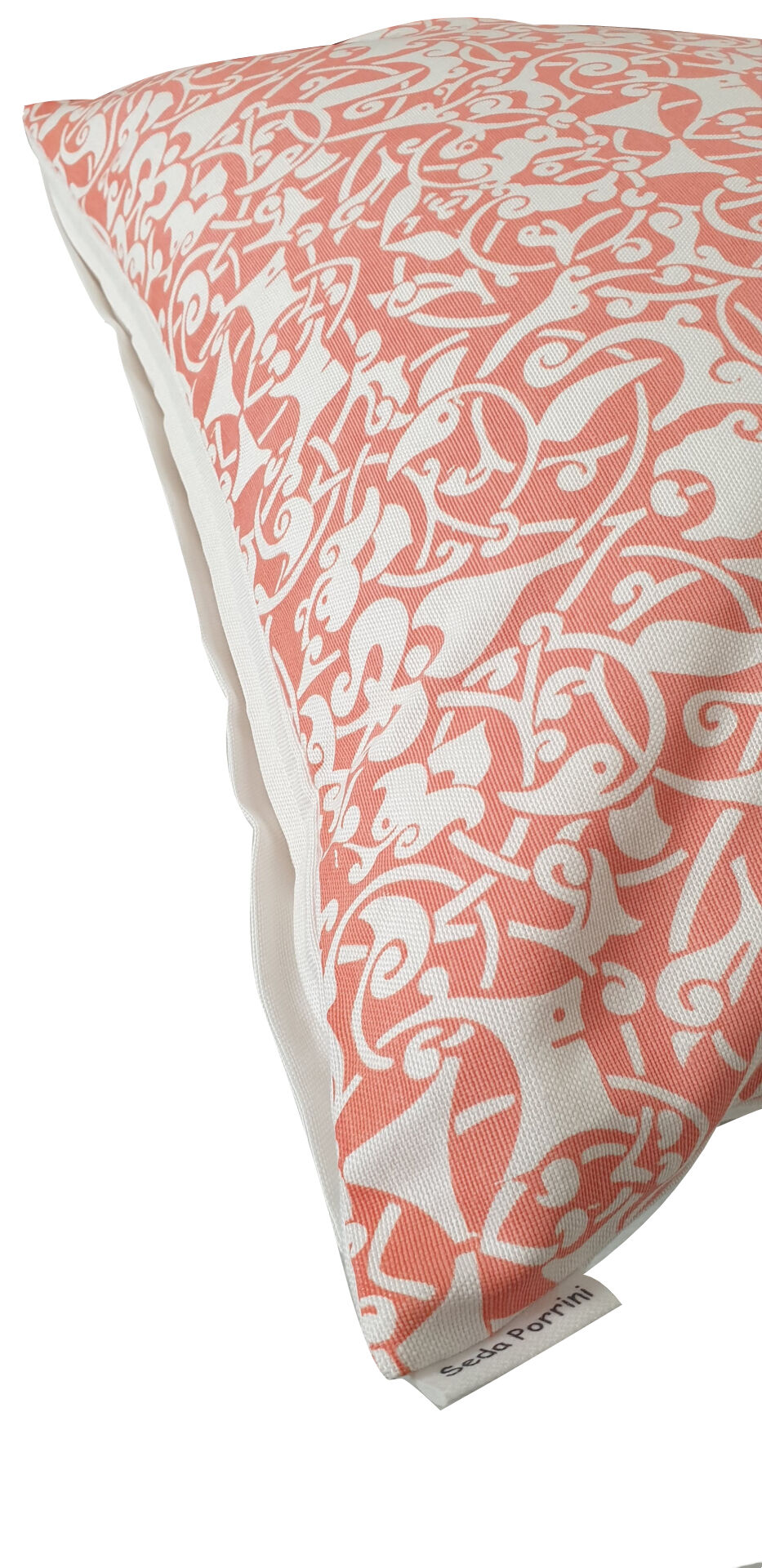 Housse de coussin Etnik blanc, rose vif - 50 x 50