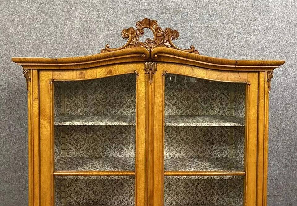 Glass library in Louis XV style, opening with two doors at the front.
