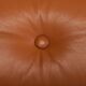 Fauteuil brutaliste et pouf en cuir de cognac, années 1970