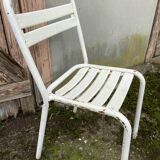 Duo of vintage metal Tolix chairs