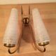 Applique double Arlus années 50, laiton et verre
