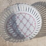 Set of 2 old porcelain lace plates