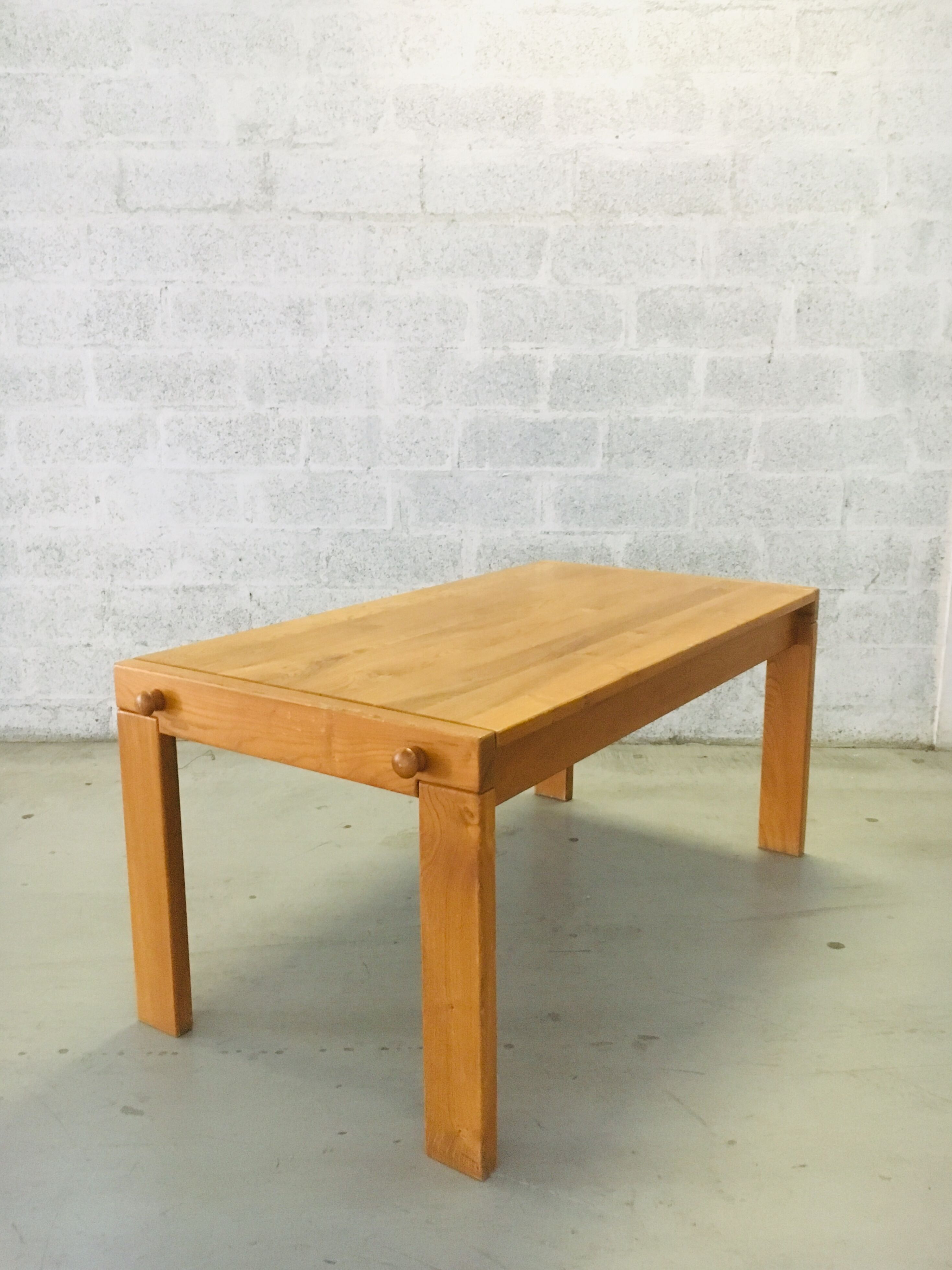 Solid elm dining table
