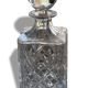 Carafe carrée en cristal gravé