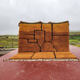 Authentic Beni Ouarain Rug 220x212 cm – Natural Ochre Wool