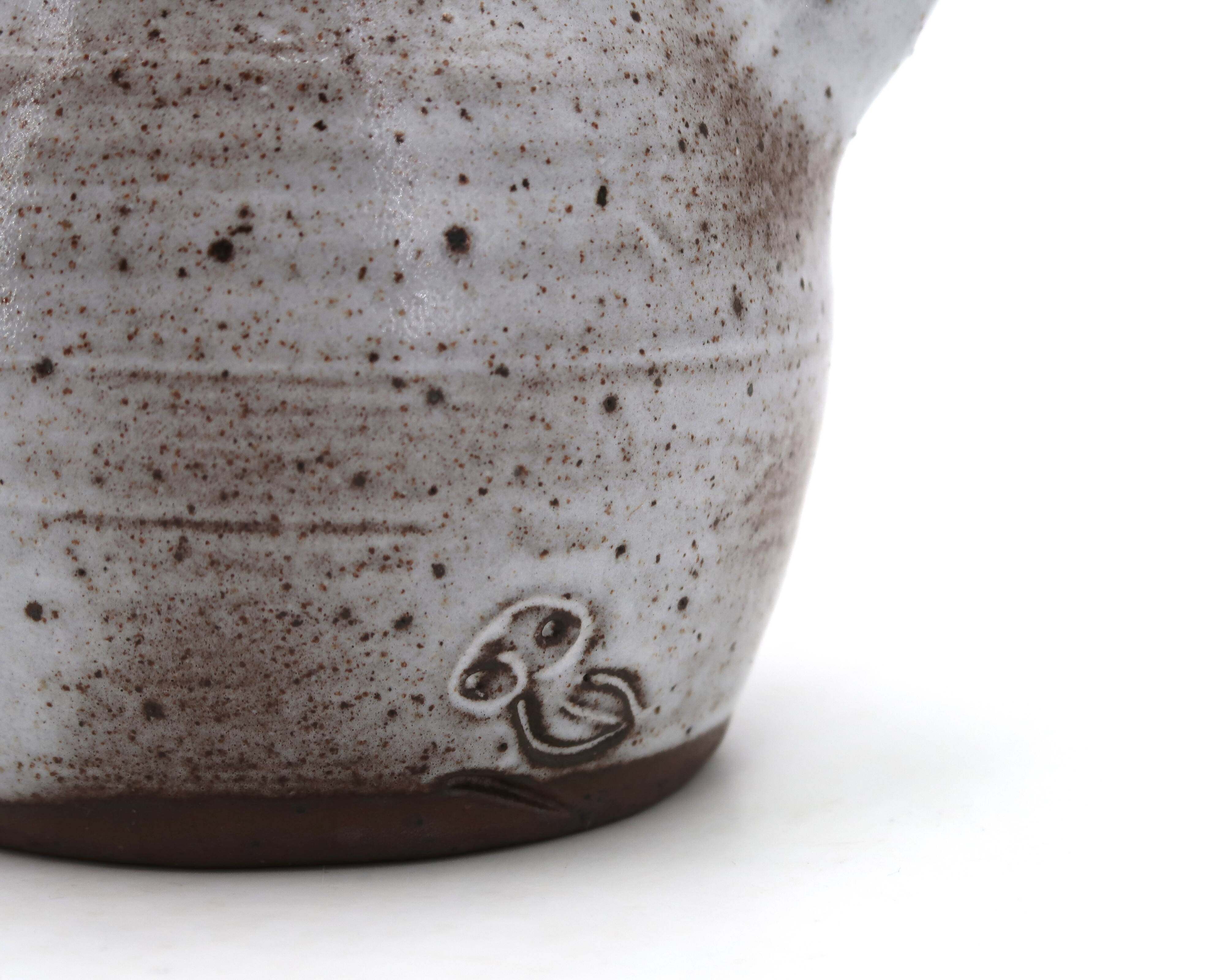 Stoneware pitcher by Jeanne and Norbert Pierlot, Ratilly, 1960s