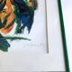 Composition abstraite orange et verte, gouache sur papier, 1989