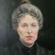 Oil on panel, portrait of a woman, nineteenth