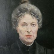 Oil on panel, portrait of a woman, nineteenth