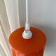 Suspension en verre opalin orange & blanc