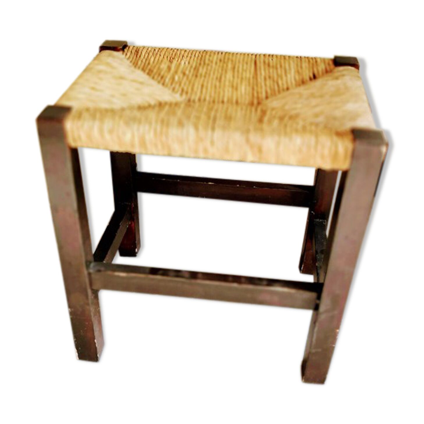 Bedded sitting wooden stool
