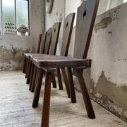 Solid oak chairs Savoyard cap popular art