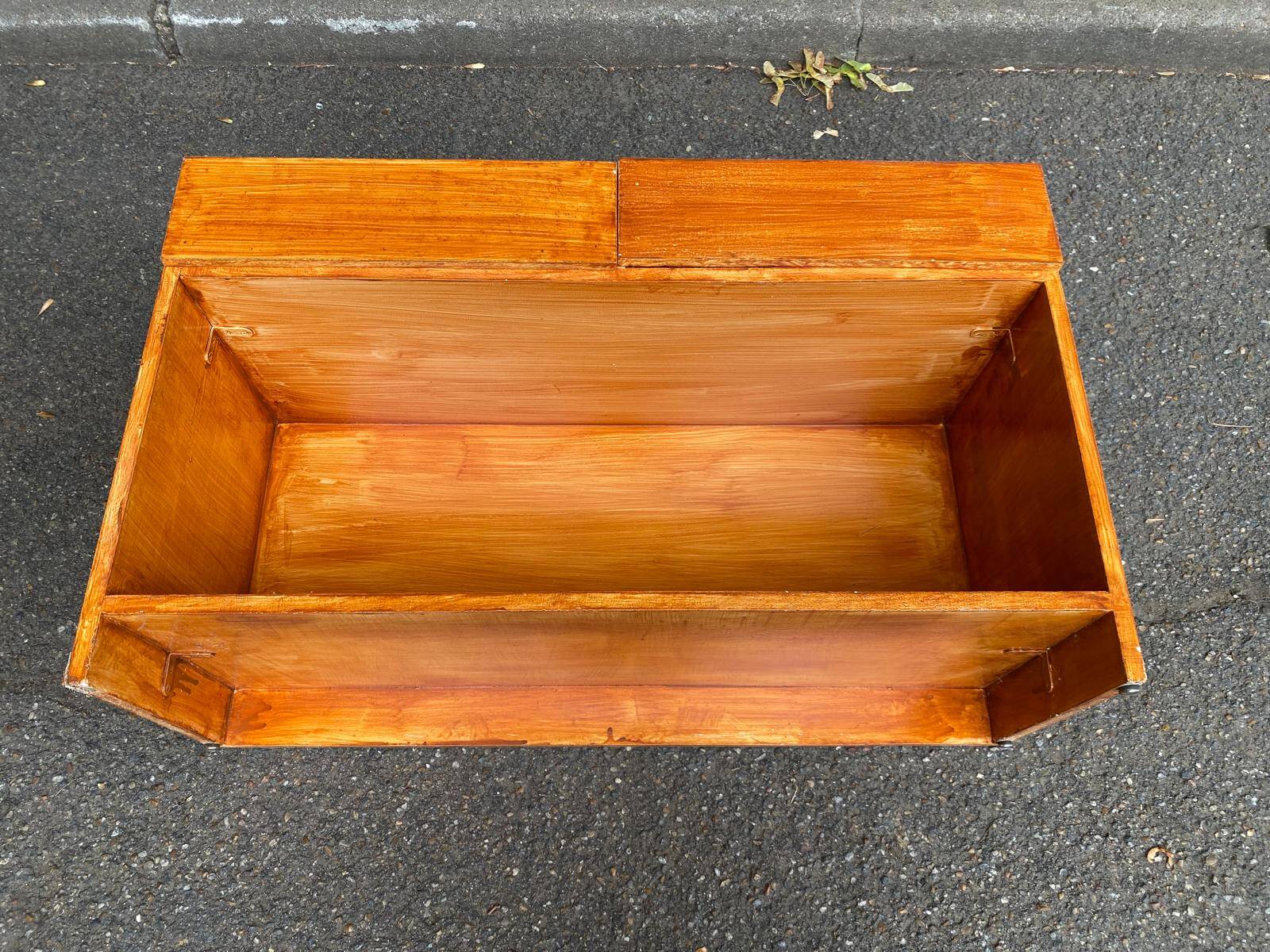 Vintage Low TV Unit Console with 2 Drawers and Niche in Scandinavian Style