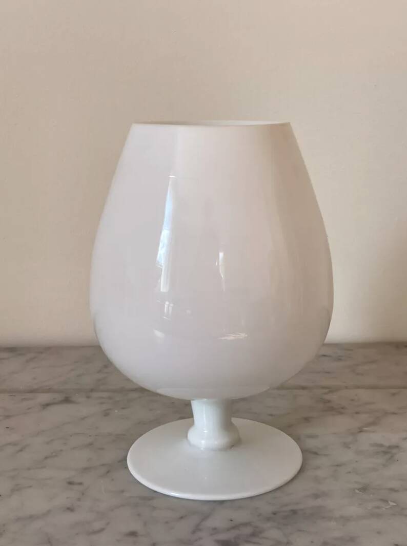 White opaline vase