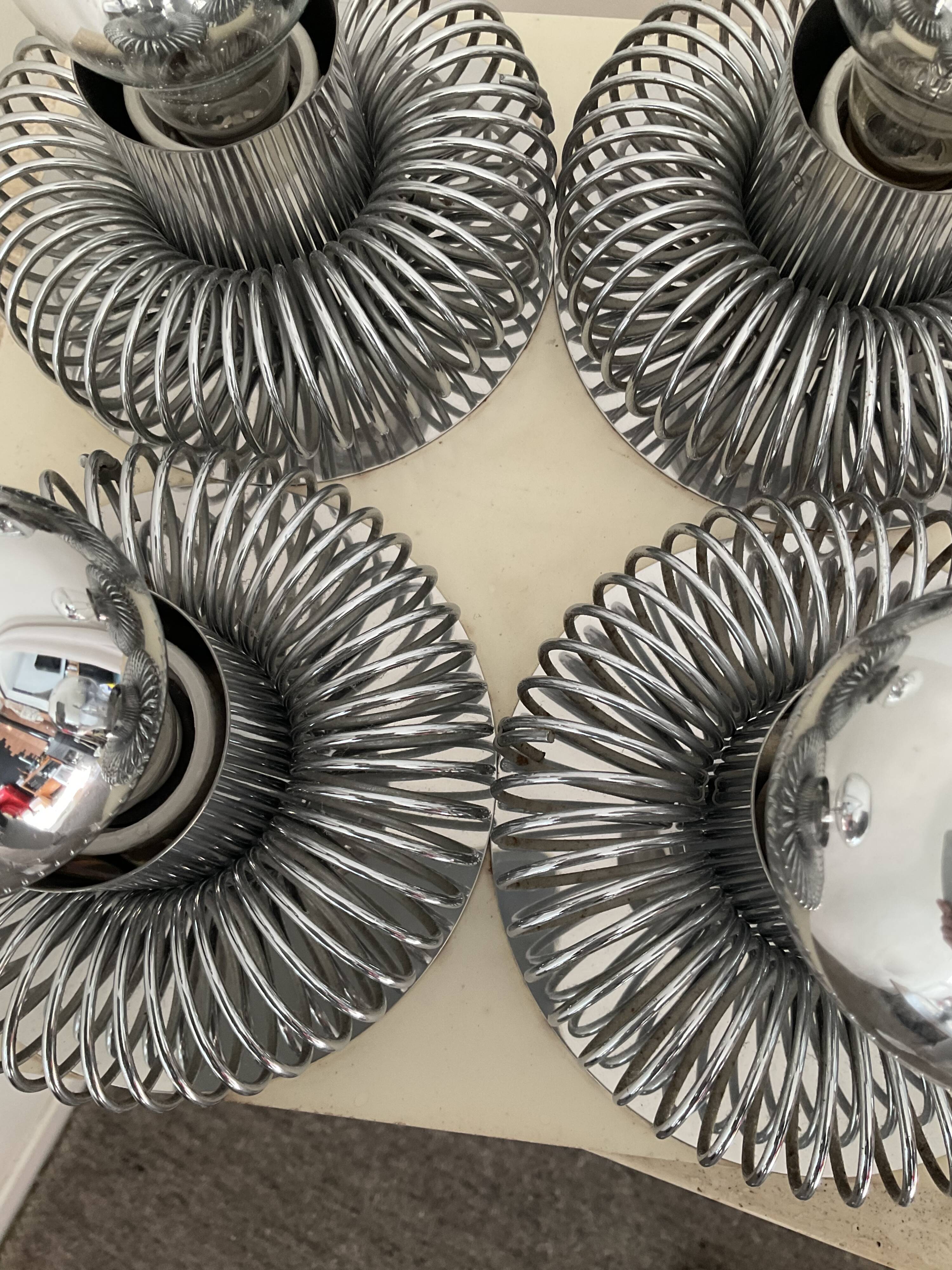 Wall lamp Spring Andréa Lazzari 60s