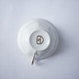 Saucers and cups porcelain limoge NL x8