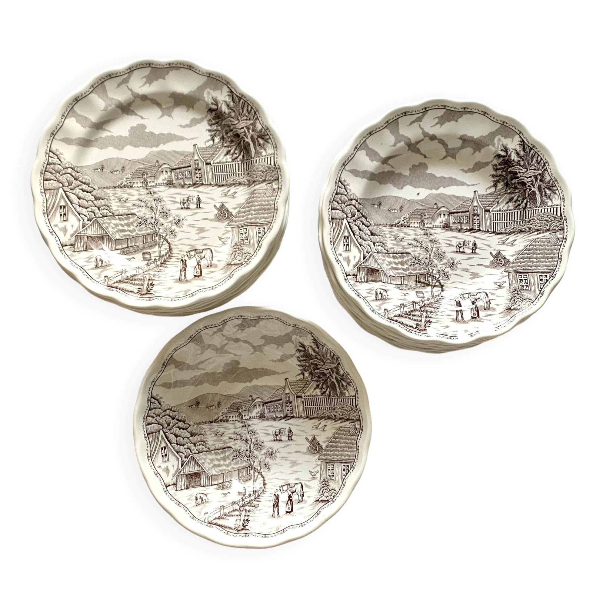 Swiss landscape Italy 25-piece dinner and soup plates