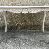 Small coffee or side table, oak, baroque style, vintage