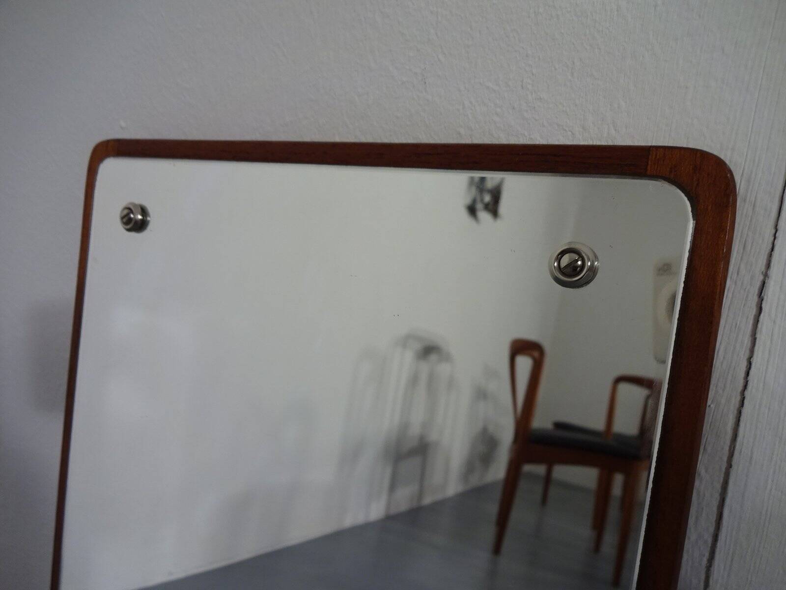 Small Danish Teak Mirror from Jansen Spejle, 1960s
