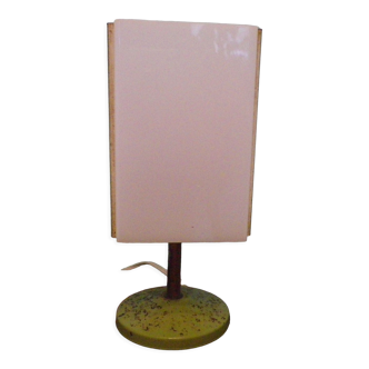 Table lamp, metal and pvc, patina look, art deco 40s/50s