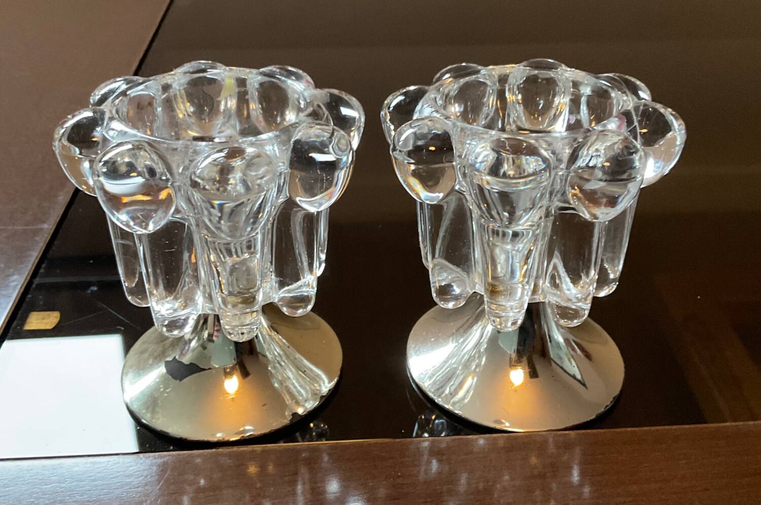 Pair of vintage 70s candlesticks
