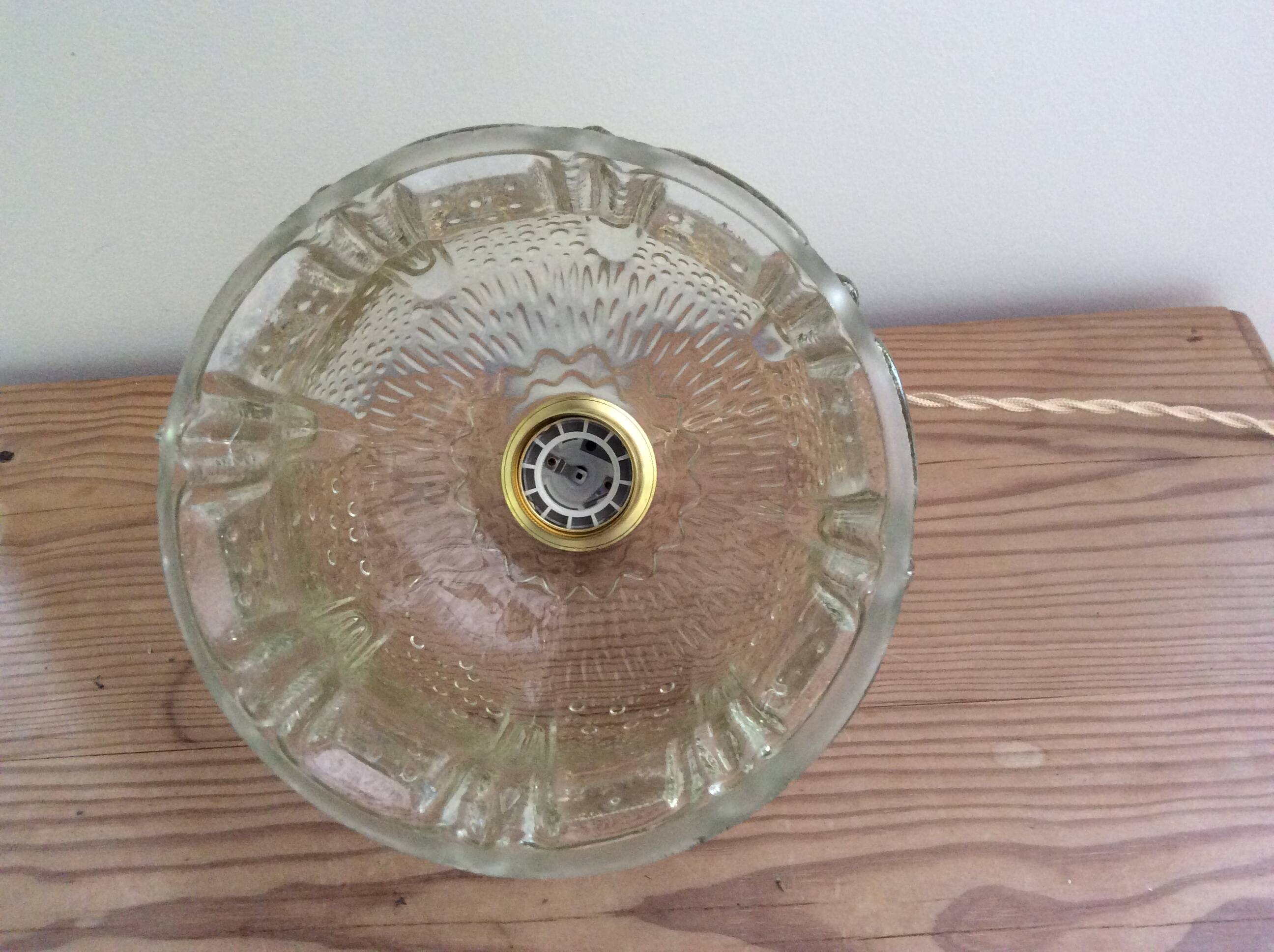 Glass globe pendant light