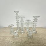 Set of 7 candle holders by Timo Sarpaneva for IIttala , 1970s