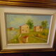 Painting by Gian BERRA with autograph letter signed on the back, contemporary painter - Italy