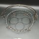 Art Deco wrought iron and frosted glass servant with vine leaves circa 1930