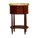 Chiffonniere table shaped drum in mahogany style louis xvi