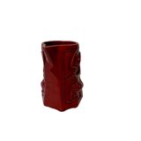 Saint Clement red earthenware pitcher with stork decoration circa 1940