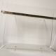 Magazine rack perspex and brass 1970s