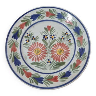 Plate HB Henriot, Quimper earthenware from 1950