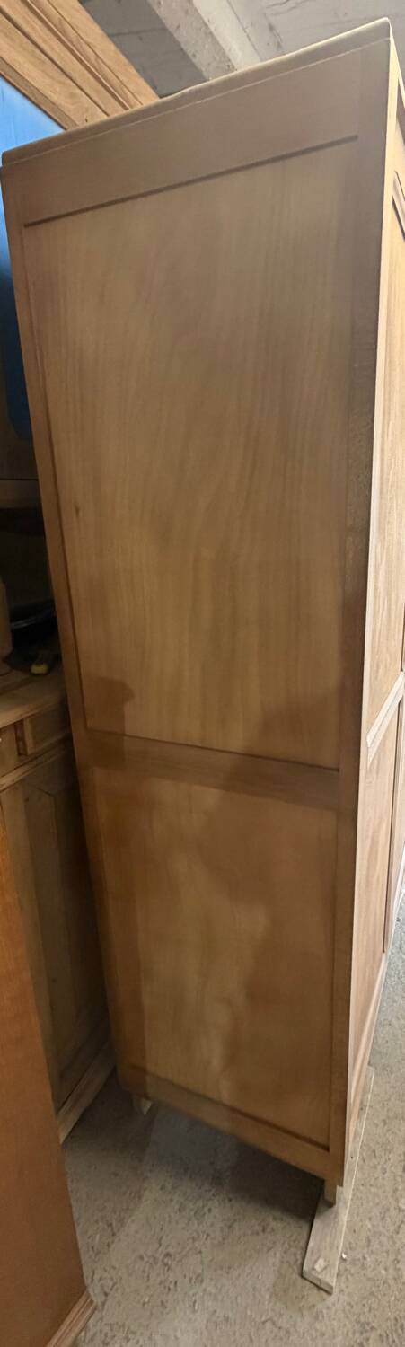 Parisian Art Deco wardrobe in natural wood