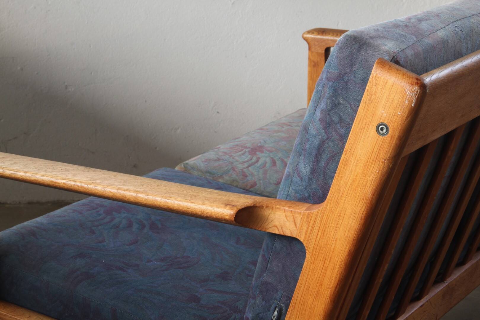 Vintage ge265 oak sofa by hans j. wegner and getama, denmark 1960s