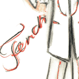 Drawing by karl lagerfeld for fendi