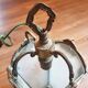 Lantern in smoked glass and brass