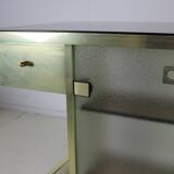 Seventies design bar cabinet by Harvey Guzzini for Stilglass Donati