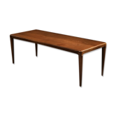 Classic vintage mid-century Scandinavian rosewood coffee table with a sliding black top.