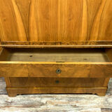 Secretary guillotine era Louis Philippe Charles X in blond walnut circa 1830