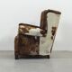 Art deco cowhide armchair