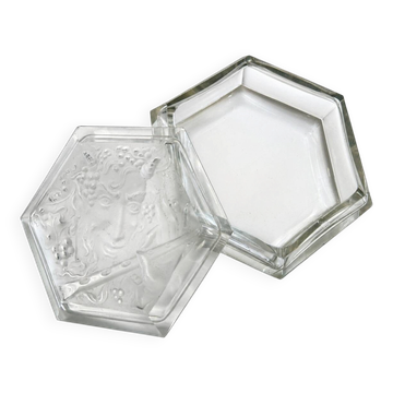 Art Deco crystal bonbonnière