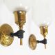 Paire de lampes murales 'torche' dans le style de Maison Jansen