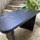 Table basse bois brûlé